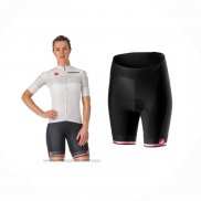 2024 Maillot Cyclisme Femme Giro d'Italia Blanc Manches Courtes Et Cuissard