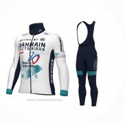 2024 Maillot Cyclisme Bahrain Victorious Blanc Manches Longues Et Cuissard