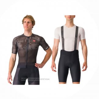 2024 Maillot Cyclisme Castelli Noir Manches Courtes Et Cuissard