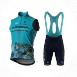 2024 Gilet Coupe-vent Astana Bleu Clair Et Cuissard