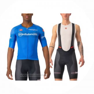 2024 Maillot Cyclisme Giro d'Italia Bleu Manches Courtes Et Cuissard