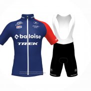 2024 Maillot Cyclisme Baloise Trek Bleu Rouge Manches Courtes Et Cuissard