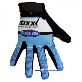 2020 Etixx Quick Step Gants Doigts Longs Bleu Noir Blanc