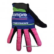 2020 Lampre Merida Gants Doigts Longs Rose Bleu