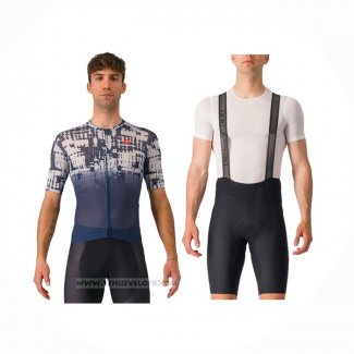 2024 Maillot Cyclisme Castelli Profond Bleu Manches Courtes Et Cuissard