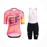 2024 Maillot Cyclisme Femme EF Education Rose Manches Courtes Et Cuissard