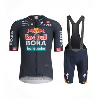 2024 Maillot Cyclisme Bora-Hansgrone Bleu Manches Courtes Et Cuissard