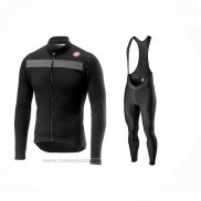 2024 Maillot Cyclisme Castelli Noir Manches Longues Et Cuissard