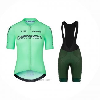 2024 Maillot Cyclisme Femme Orbea Vert Manches Courtes Et Cuissard