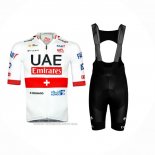 2024 Maillot Cyclisme UAE Rouge Blanc Manches Courtes Et Cuissard