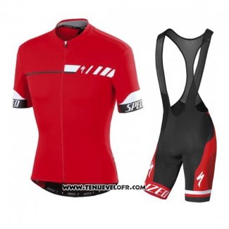 2016 Maillot Ciclismo Specialized Profond Rouge Manches Courtes et Cuissard