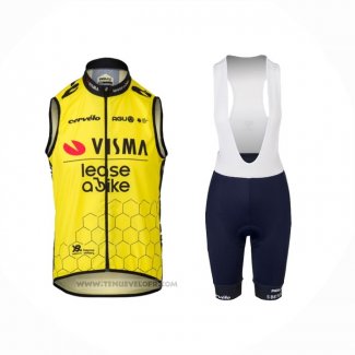 2024 Gilet Coupe-vent Jumbo Visma Jaune Et Cuissard