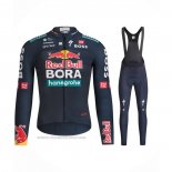 2024 Maillot Cyclisme Bora-Hansgrone Bleu Manches Longues Et Cuissard