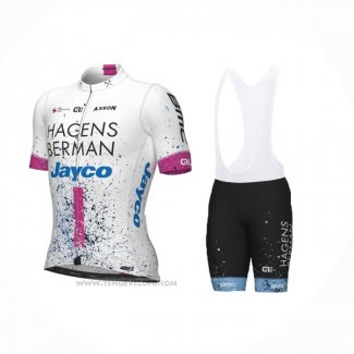 2024 Maillot Cyclisme Hagens Berman Axeon Rose Manches Courtes Et Cuissard