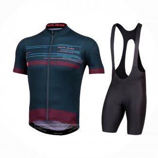 2021 Maillot Cyclisme Pearl Izumi Fonce Bleu Profond Rouge Manches Courtes et Cuissard